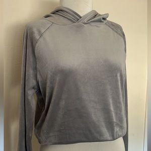 Silver soft hooded light women’s sweater size medium